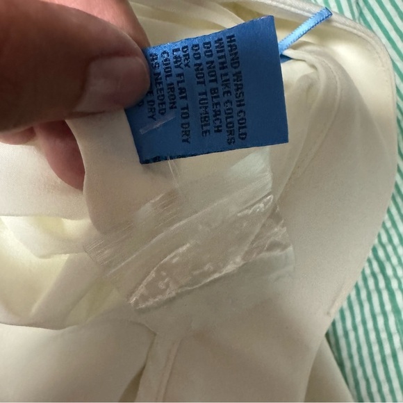 J. McLaughlin Newman Pants Trousers Wide Leg Pleated Size 6 Cream Nautical Work - Picture 7 of 12